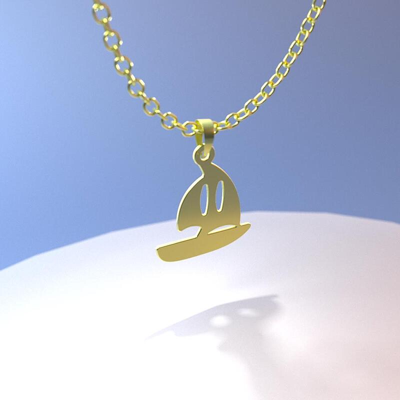 گردنبند طلا مدل قایق کد ZC10429
