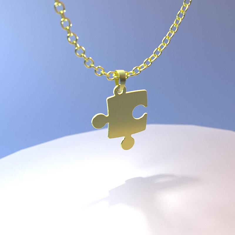 گردنبند طلا مدل پازل کد ZC10435