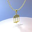 گردنبند طلا مدل فانوس کد ZC10456