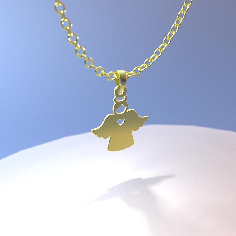 گردنبند طلا مدل فرشته کد ZC10480