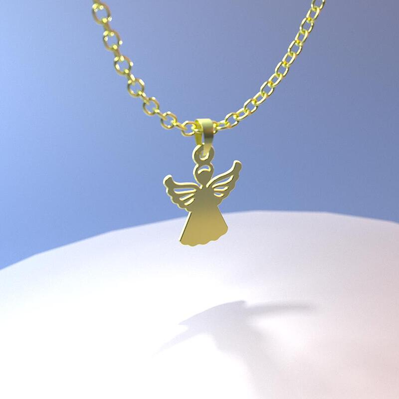 گردنبند طلا مدل فرشته کد ZC10492