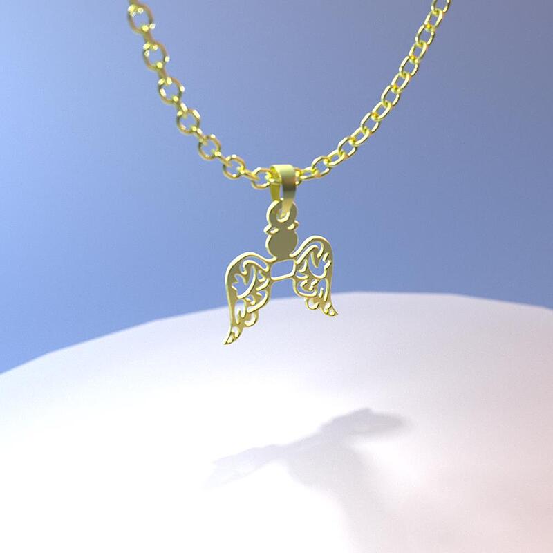 گردنبند طلا مدل فرشته کد ZC10497