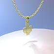 گردنبند طلا مدل کاکتوس کد ZC10506