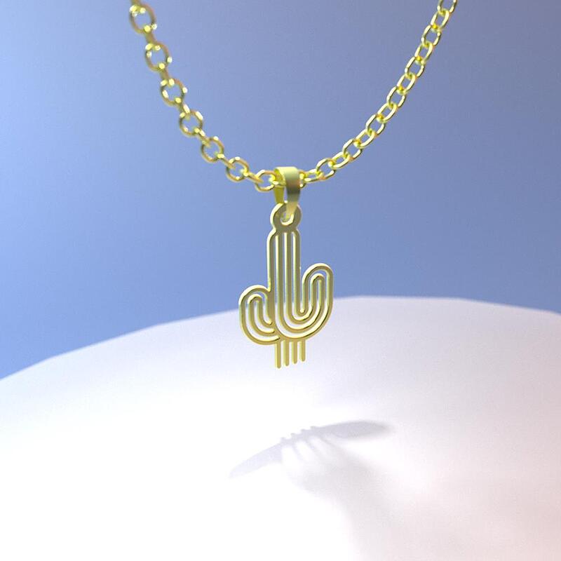 گردنبند طلا مدل کاکتوس کد ZC10506