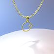 گردنبند طلا مدل حلقه کد ZC10521