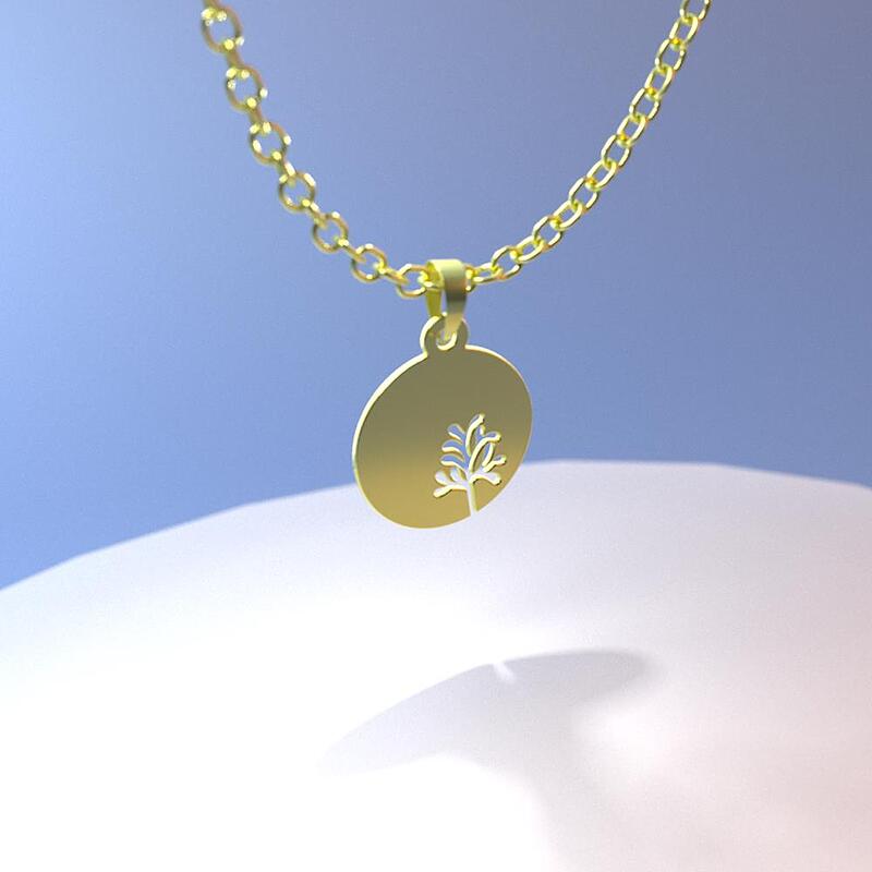 گردنبند طلا مدل گیاه کد ZC10542