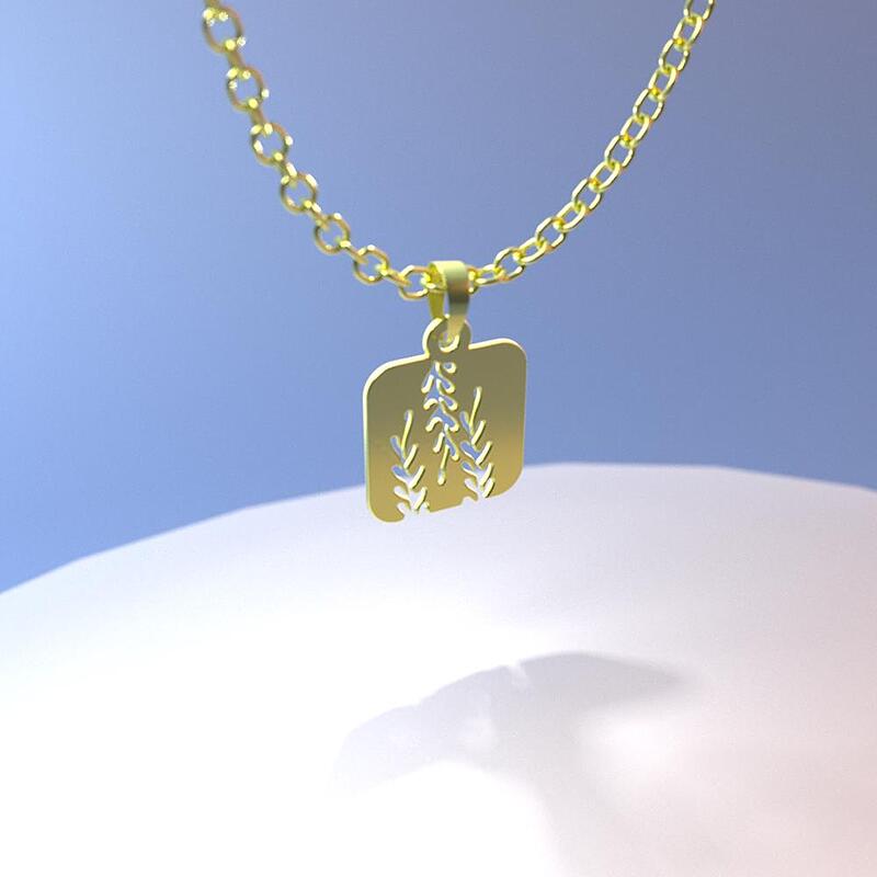 گردنبند طلا مدل گیاه کد ZC10545