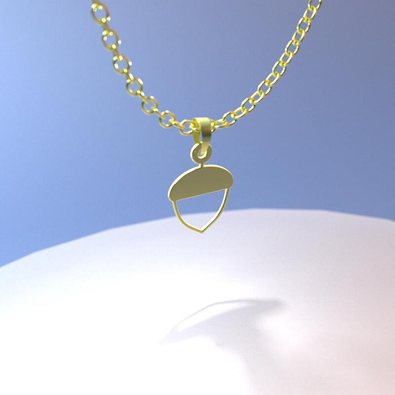 گردنبند طلا مدل فندق کد ZC10550