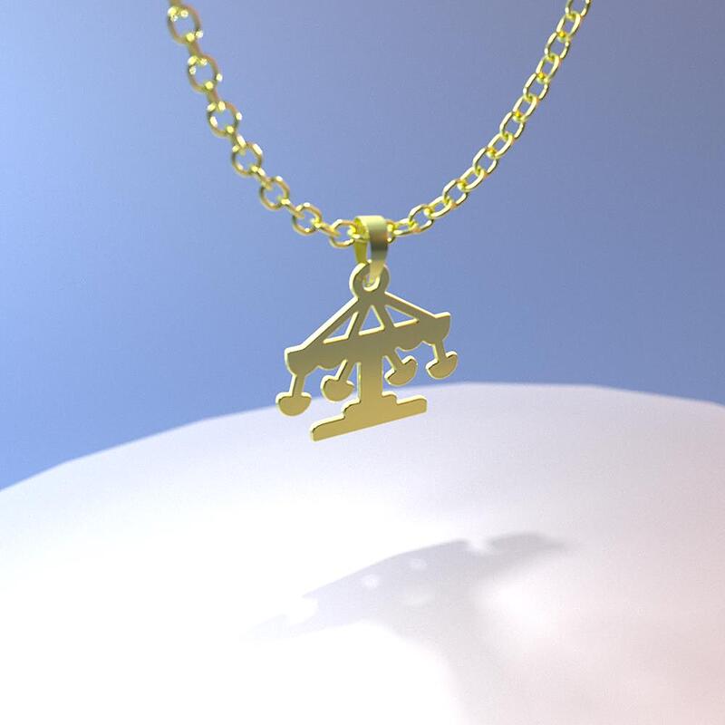 گردنبند طلا مدل چرخ و فلک کد ZC10606