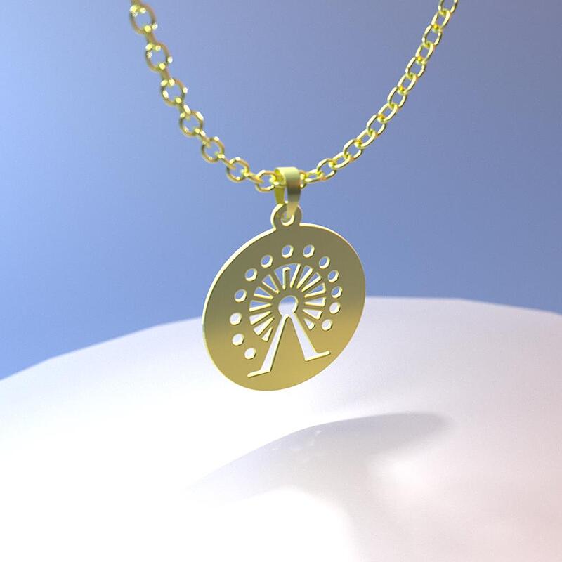 گردنبند طلا مدل چرخ و فلک کد ZC10612