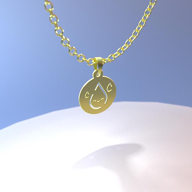 گردنبند طلا مدل باران کد ZC10639