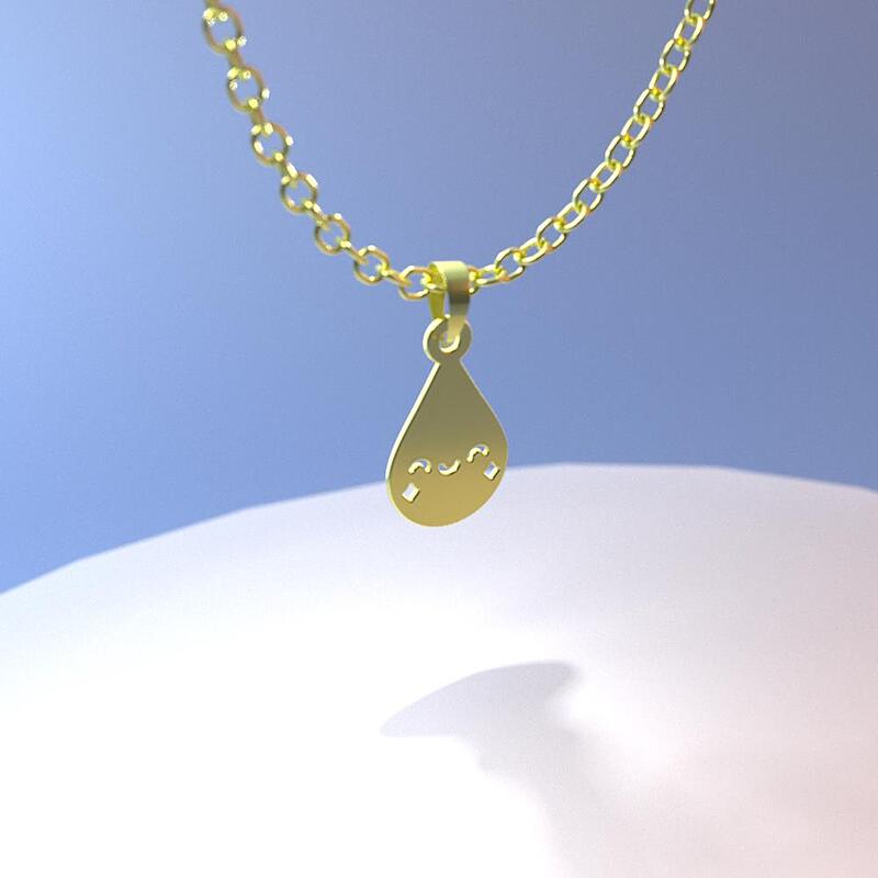 گردنبند طلا مدل باران کد ZC10642