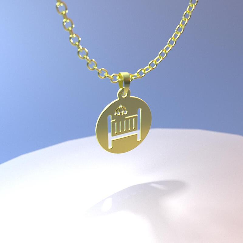 گردنبند طلا مدل گهواره کد ZC10660