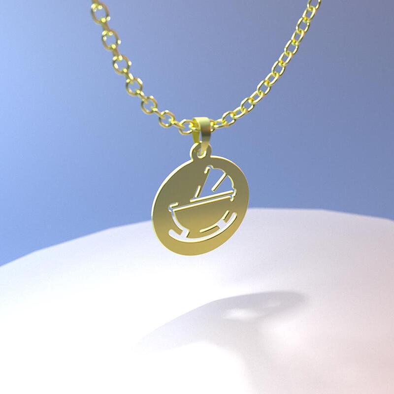 گردنبند طلا مدل گهواره کد ZC10662