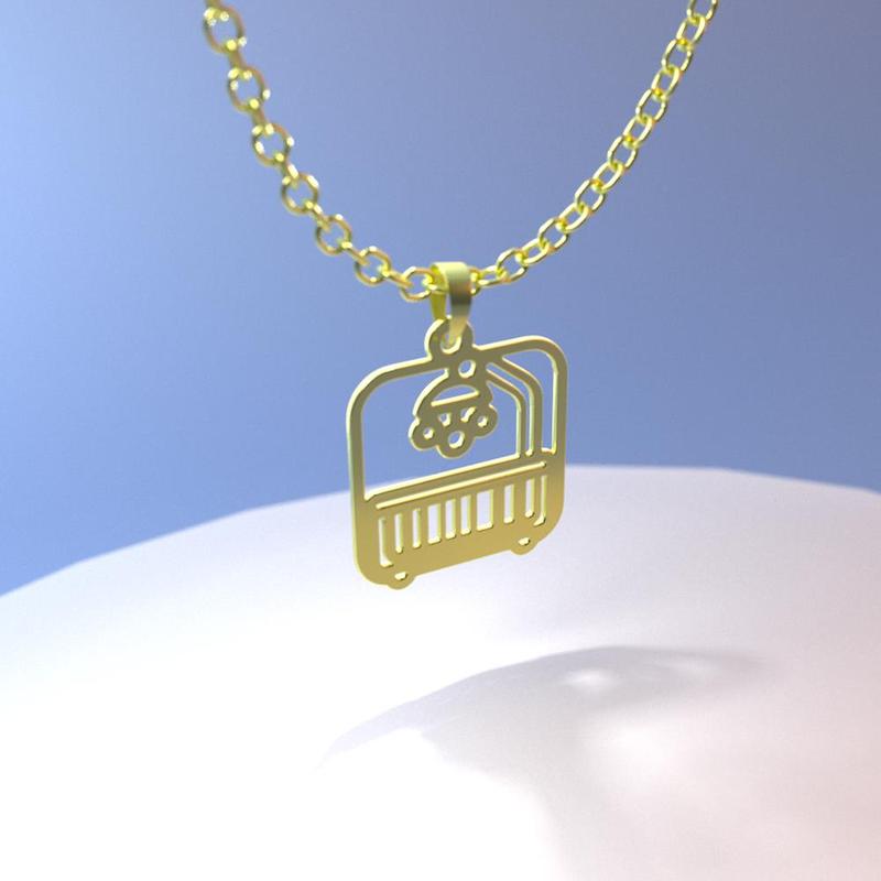 گردنبند طلا مدل گهواره کد ZC10666