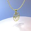 گردنبند طلا مدل گل کد ZC10676