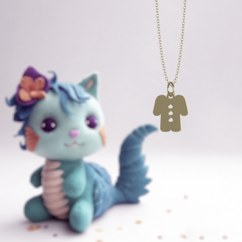 آویز ساعت طلا مدل لباس نوزادی کد ZCA10063