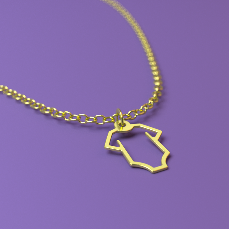 آویز ساعت طلا مدل لباس نوزادی کد ZCA10068