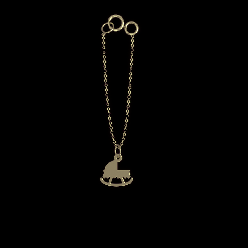 آویز ساعت طلا مدل گهواره کد ZCA10072