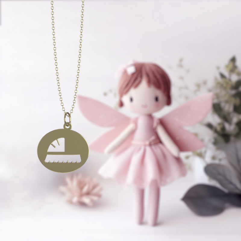 آویز ساعت طلا مدل گهواره کد ZCA10073