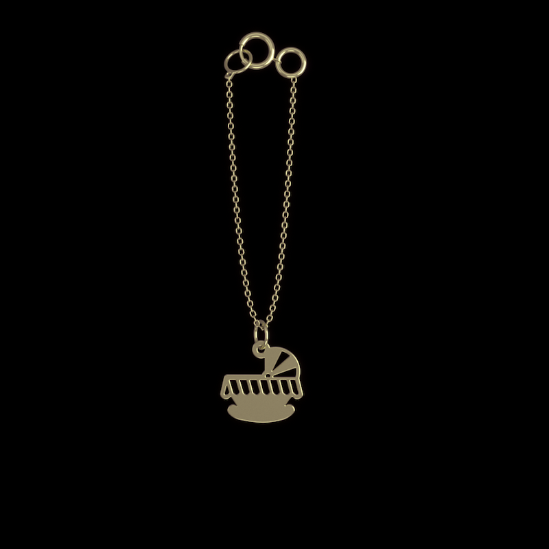 آویز ساعت طلا مدل گهواره کد ZCA10074