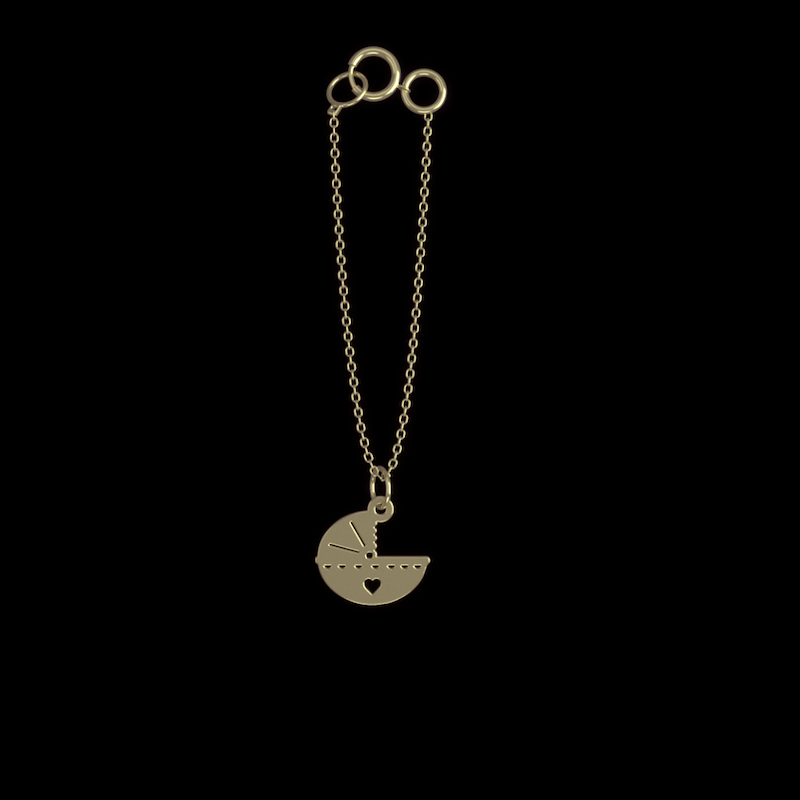 آویز ساعت طلا مدل گهواره کد ZCA10076
