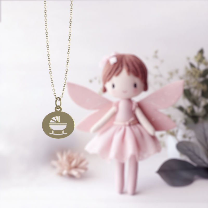 آویز ساعت طلا مدل گهواره کد ZCA10079