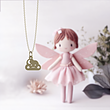 آویز ساعت طلا مدل ماه و ابر کد ZCA10088