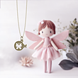 آویز ساعت طلا مدل پروانه کد ZCA10109