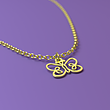 آویز ساعت طلا مدل پروانه کد ZCA10110