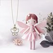 آویز ساعت طلا مدل پروانه کد ZCA10115