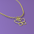آویز ساعت طلا مدل پروانه کد ZCA10115