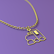 آویز ساعت طلا مدل قطار کد ZCA10166