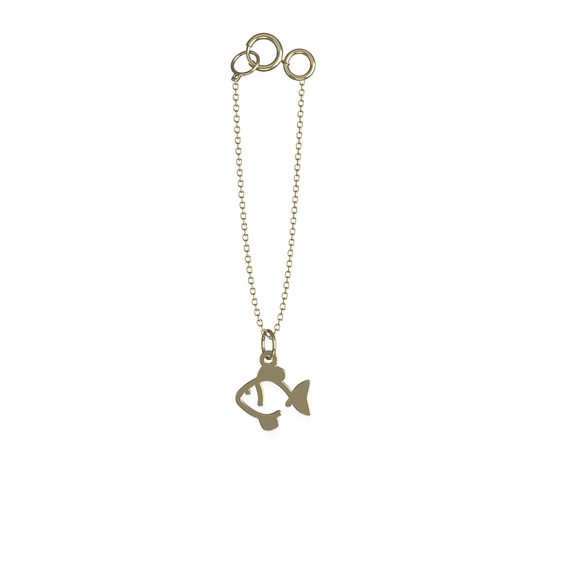 آویز ساعت طلا مدل ماهی کد ZCA10169