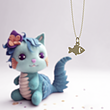 آویز ساعت طلا مدل ماهی کد ZCA10174