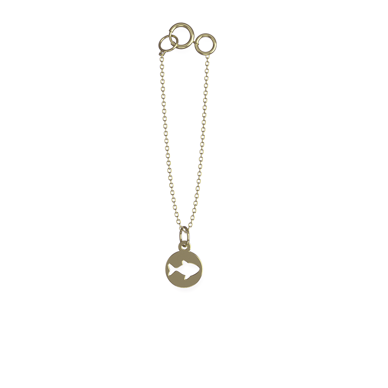آویز ساعت طلا مدل ماهی کد ZCA10180