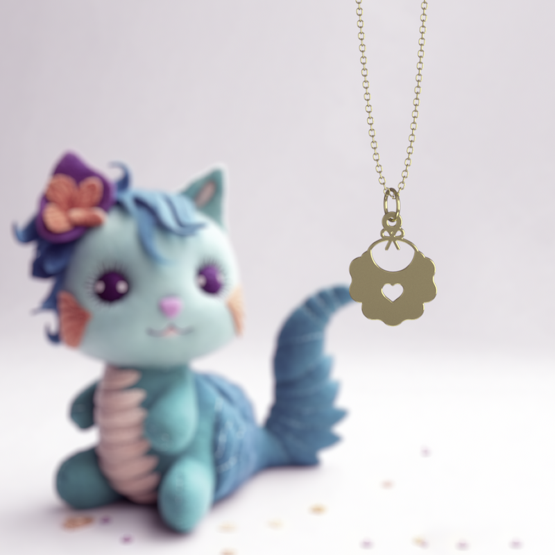 آویز ساعت طلا مدل لباس نوزادی کد ZCA10197
