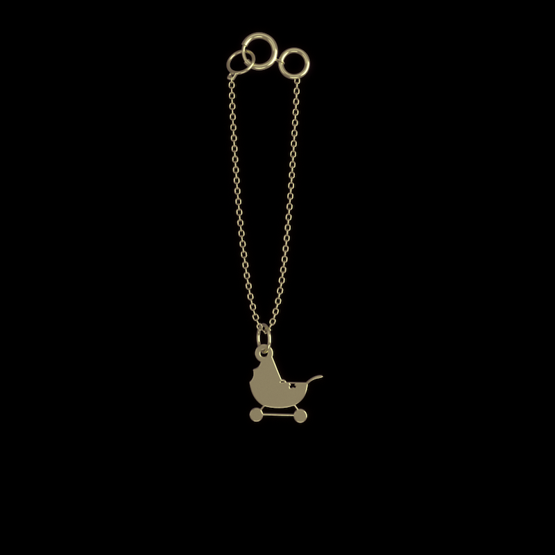 آویز ساعت طلا مدل گهواره کد ZCA10206