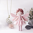 آویز ساعت طلا مدل نوزاد و ماه کد ZCA10231