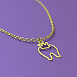 آویز ساعت طلا مدل دندان و تاج کد ZCA10266