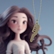 آویز ساعت طلا مدل مسواک کد ZCA10306