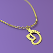 آویز ساعت طلا مدل پای مادر و نوزاد کد ZCA10319