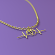 آویز ساعت طلا مدل تولد و پای نوزاد کد ZCA10323