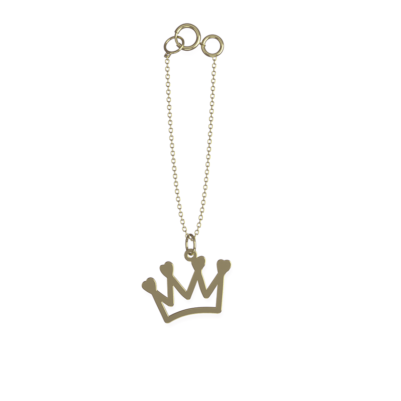 آویز ساعت طلا مدل تاج کد ZCA10349