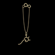 آویز ساعت طلا مدل موج و خورشید کد ZCA10369