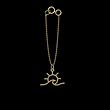 آویز ساعت طلا مدل موج و خورشید کد ZCA10372