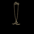 آویز ساعت طلا مدل موج کد ZCA10373