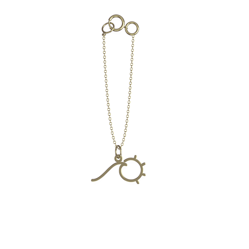 آویز ساعت طلا مدل خورشید کد ZCA10377