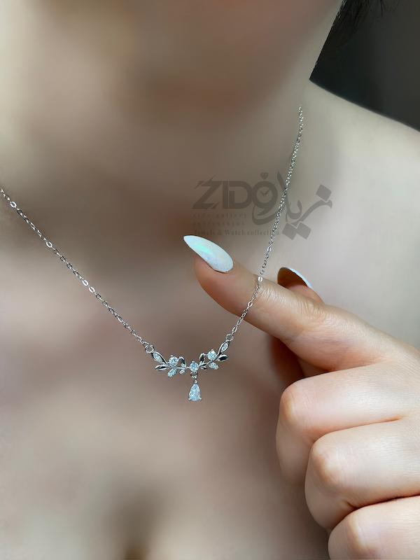 گردنبند نقره زنانه مدل زیلان کد N1040