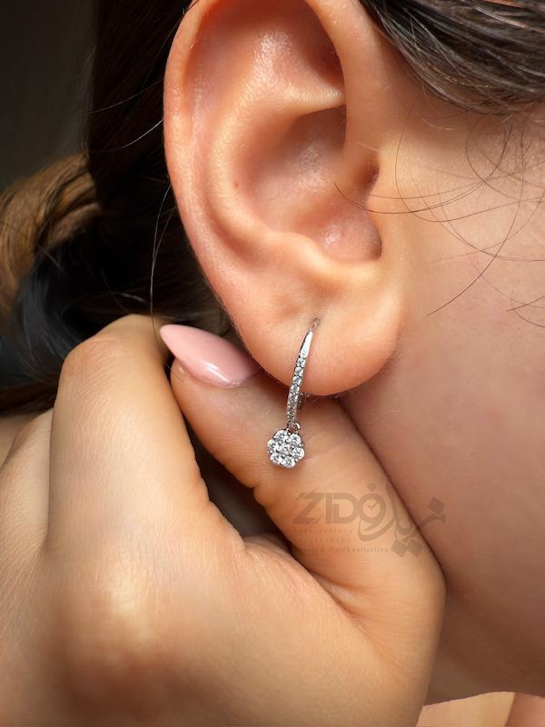 گوشواره نقره عیار ۹۲۵ مدل فلاور کد ER1020
